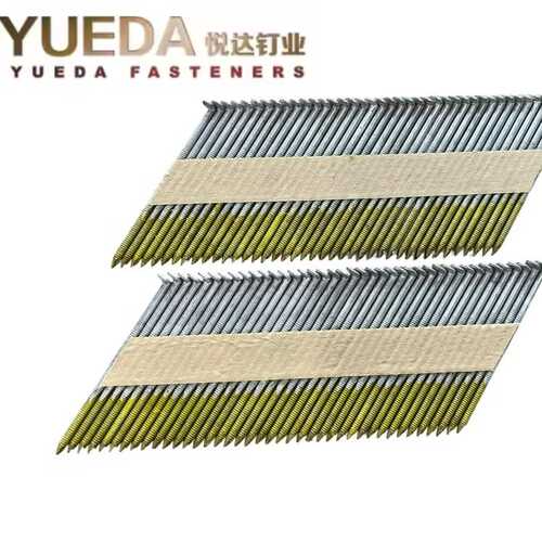 3.0*75环纹/螺纹热镀  34度36度偏帽纸排钉    出口品质