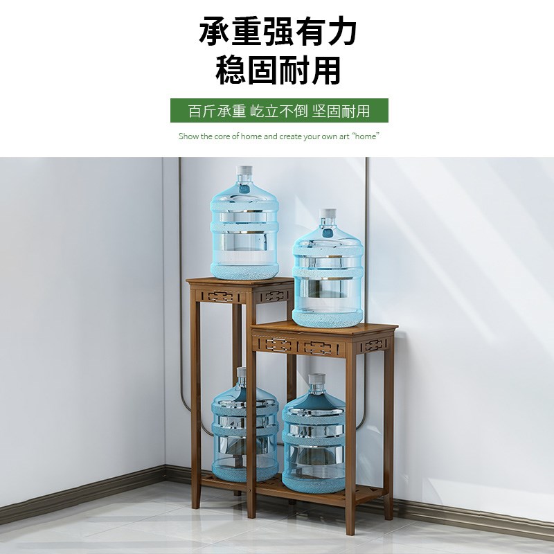 现货速发中式复古花架子客厅落地式花台实木花盆托架台置物架植物