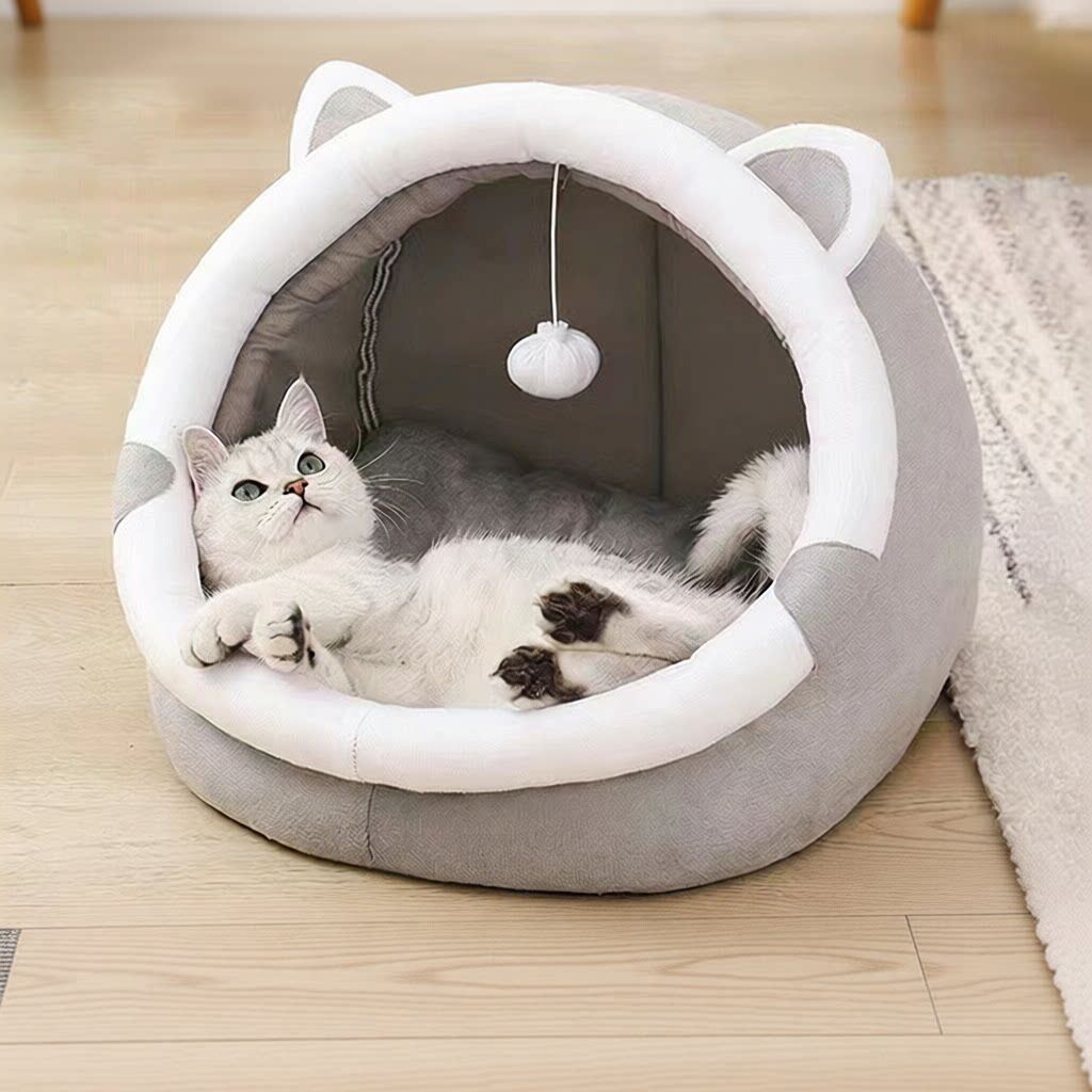 新款四季窝猫吉吉猫窝猫屋狗窝夏季猫别墅半封闭式猫窝供应
