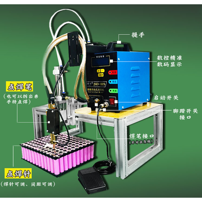 18650锂电池组电动车动力电池点焊机气动龙门架焊接机手持式焊笔 纺织面料/辅料/配套 纺织机械配件 原图主图
