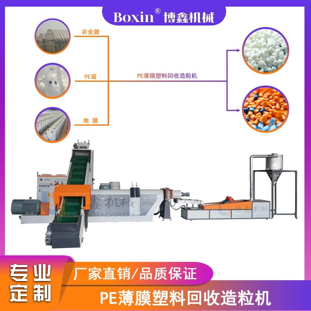 大棚膜农膜高分子膜编织袋破碎清洗造粒线废塑料回收设备