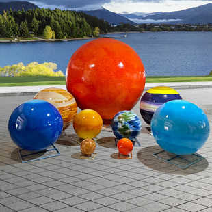 玻璃钢太阳系八大行星雕塑模型圆球宇宙星球学校仿真教具装 饰摆件