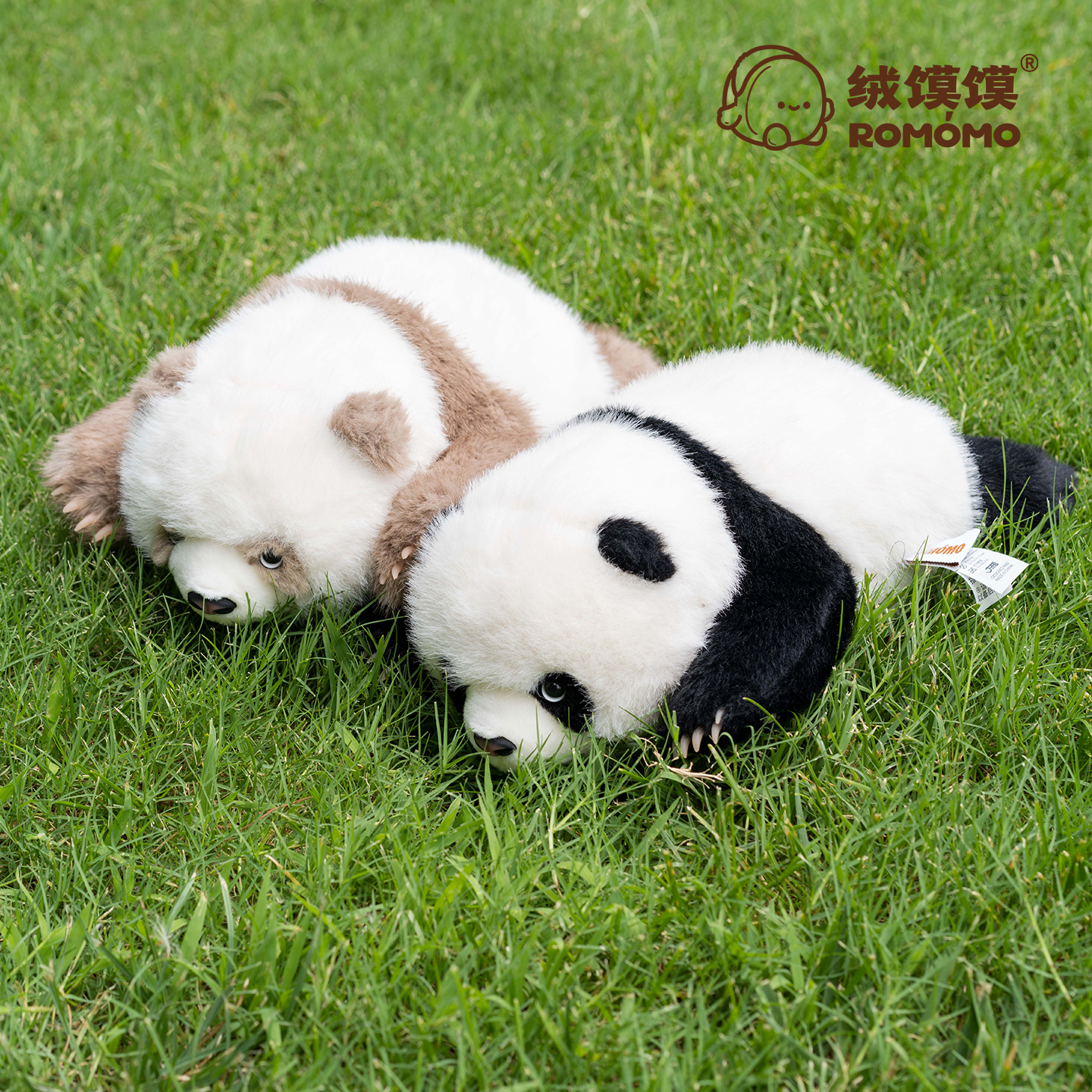 绒馍馍趴姿熊猫毛绒玩具情侣可爱玩偶陪伴生日礼物安抚公仔