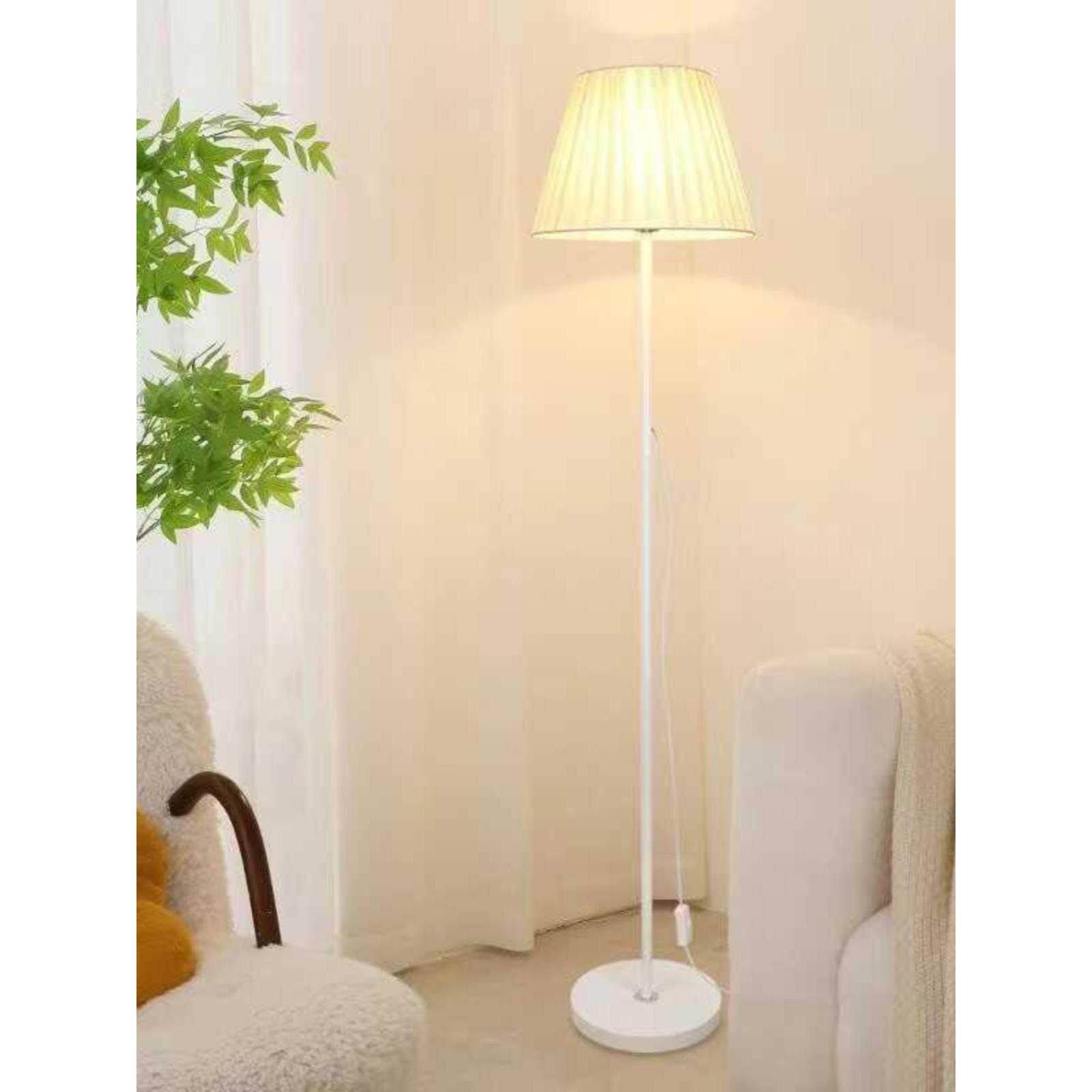 节能护眼布艺落地灯客厅书房现代简约酒店卧室床头装饰台灯立式灯