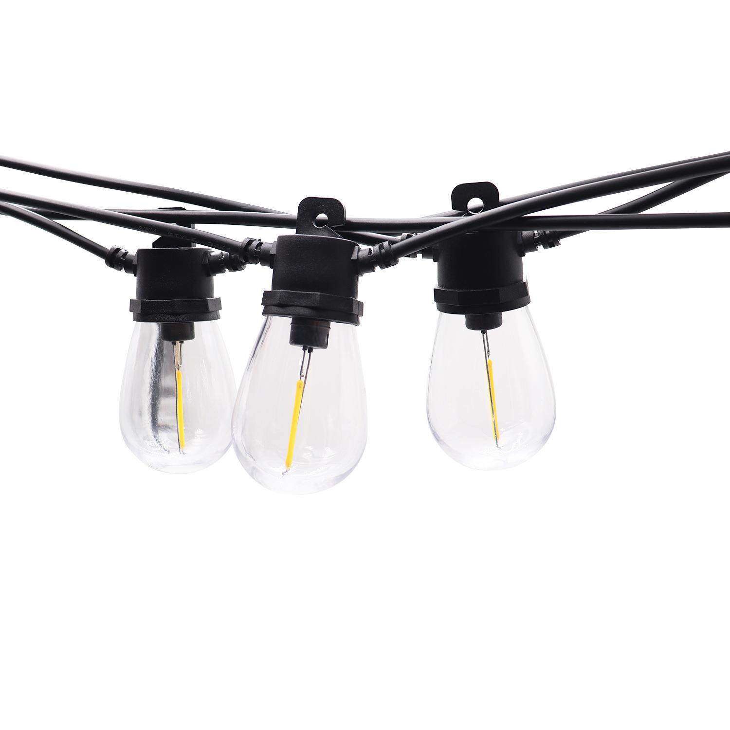 亚马逊热销3w太阳能S14灯串户外防水灯串新结构简易款太阳能灯串