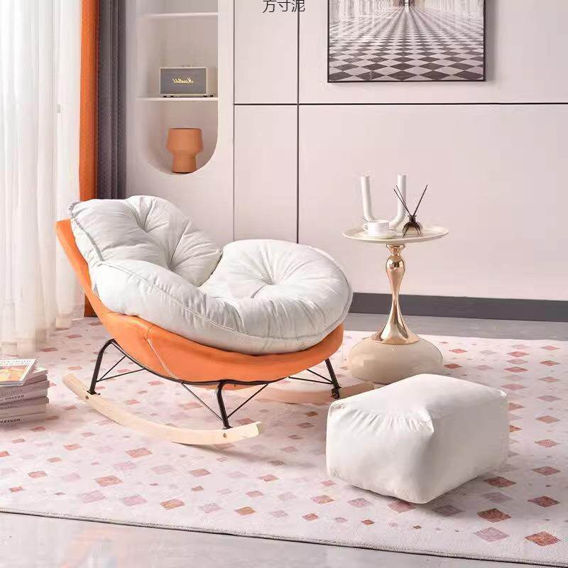 风单人摇椅懒人沙发阳台客厅卧室休闲可躺可睡蛋壳企鹅椅外贸
