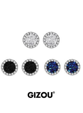 极昼GIZOU通体S925纯银满天星辰耳钉男款高级感痞帅耳环2525爆款