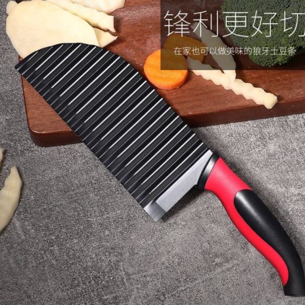 土豆波浪切家用不锈钢工具格神器器波浪花式刀条切薯型土豆刀狼牙