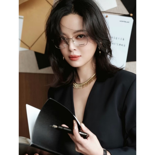 辛芷蕾同款麦穗流苏金色项圈项链