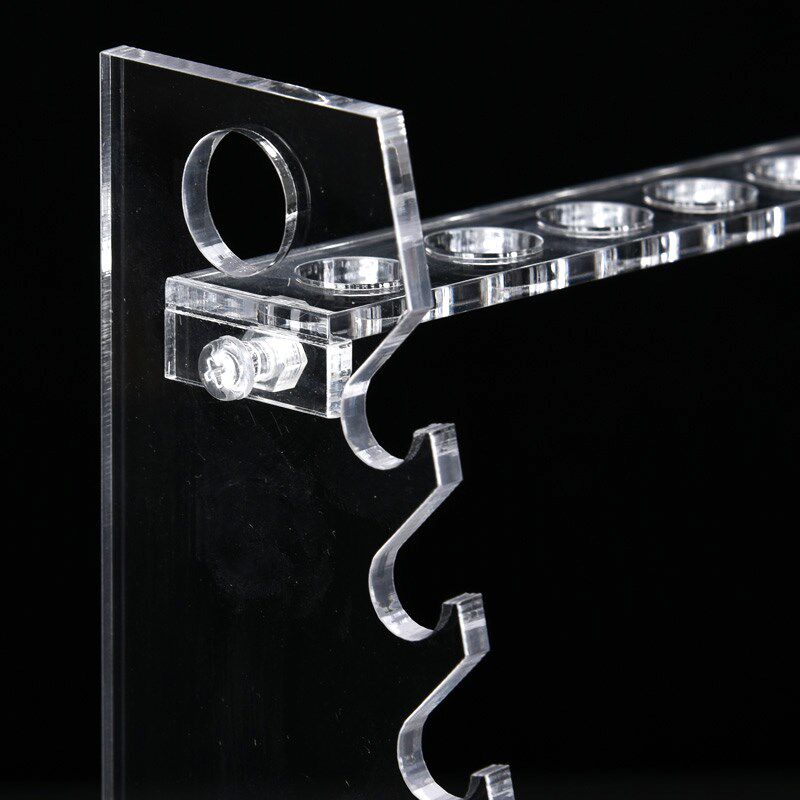 移液管架 有机玻璃多功能圆盘梯形管架吸管架沥干架 胖肚吸管架