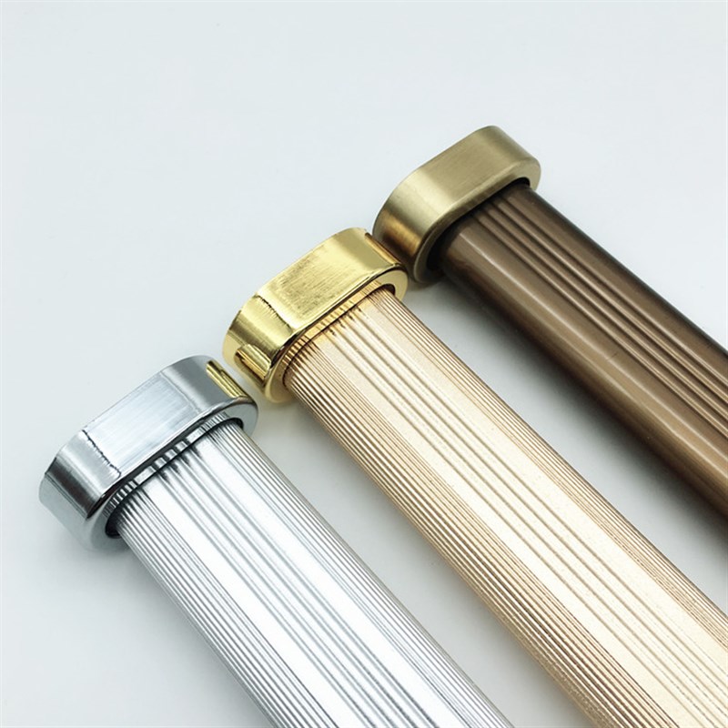 加厚铝合金衣柜挂衣杆 衣橱杆晾衣杆衣柜五金配件法兰衣通管双筋