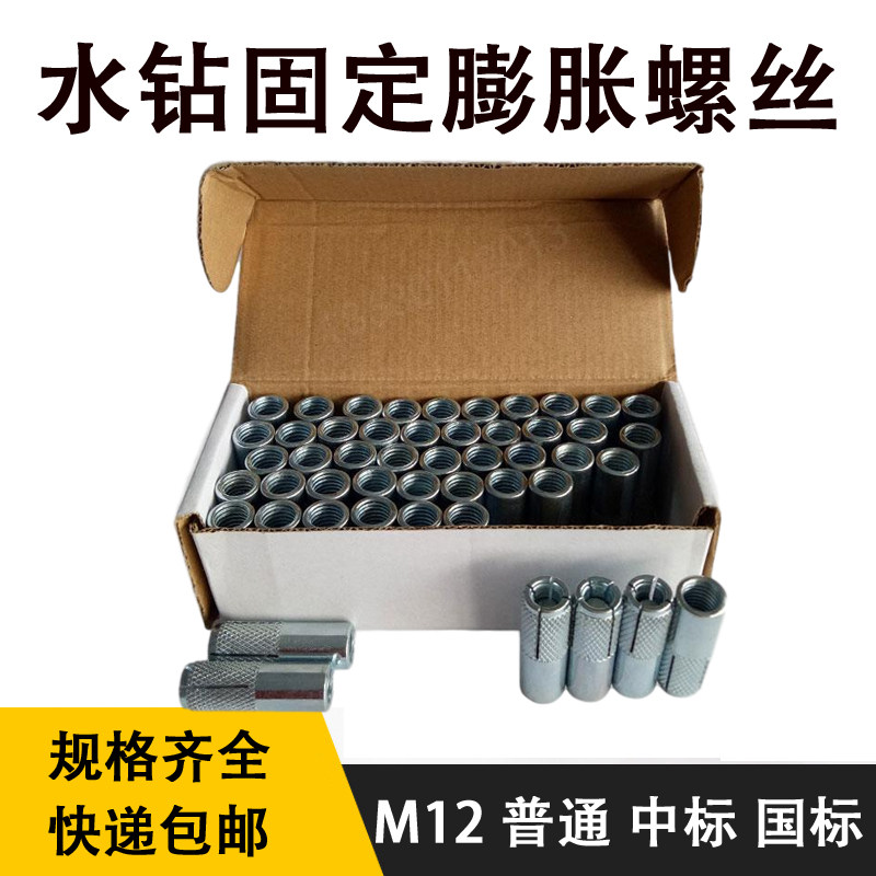 内膨胀螺丝/内爆壁虎内置式膨胀丝水钻专用M12顶爆整箱内爆膨胀