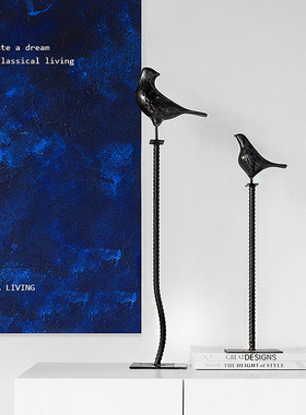 摆件树脂工艺品h创意北欧现代简约鸟家居客厅玄关电视柜装饰小摆