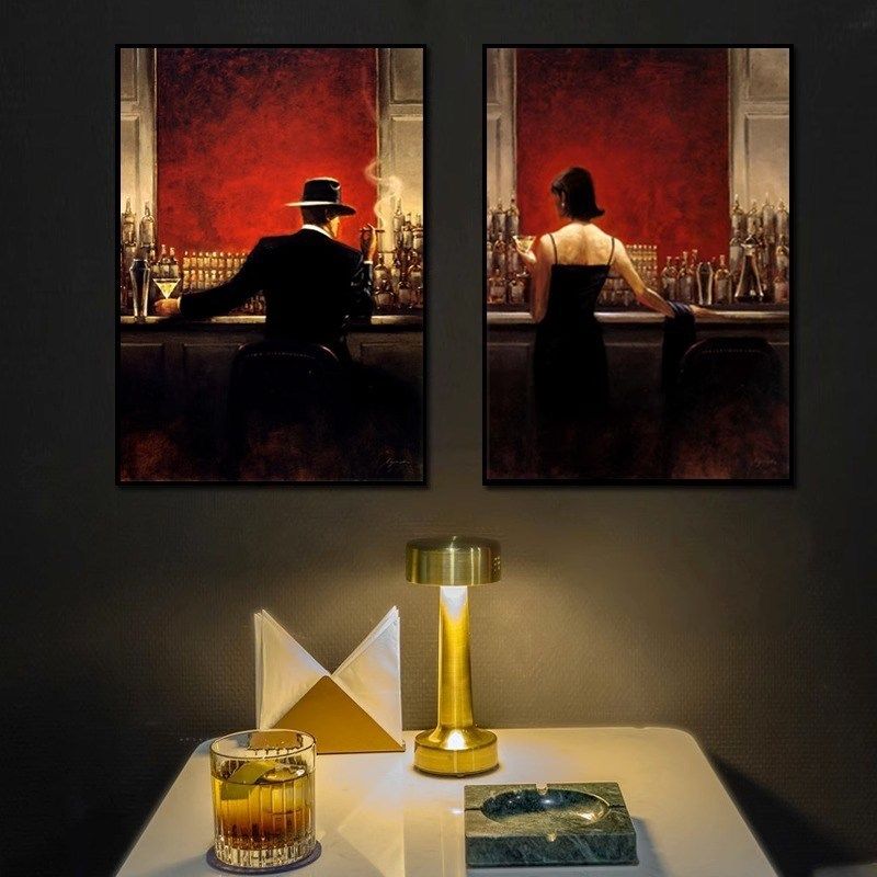 酒吧装饰c画小众艺术法式复古挂画小酒馆墙面欧式餐厅吧台ktv壁画,家居饰品,现代装饰画,淘宝优惠券,粉丝福利购,淘宝优惠卷