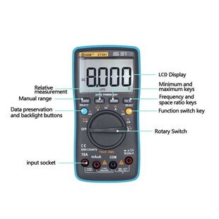 Digital Multimeter AC DC Voltage Current 8N000 Counts Portab