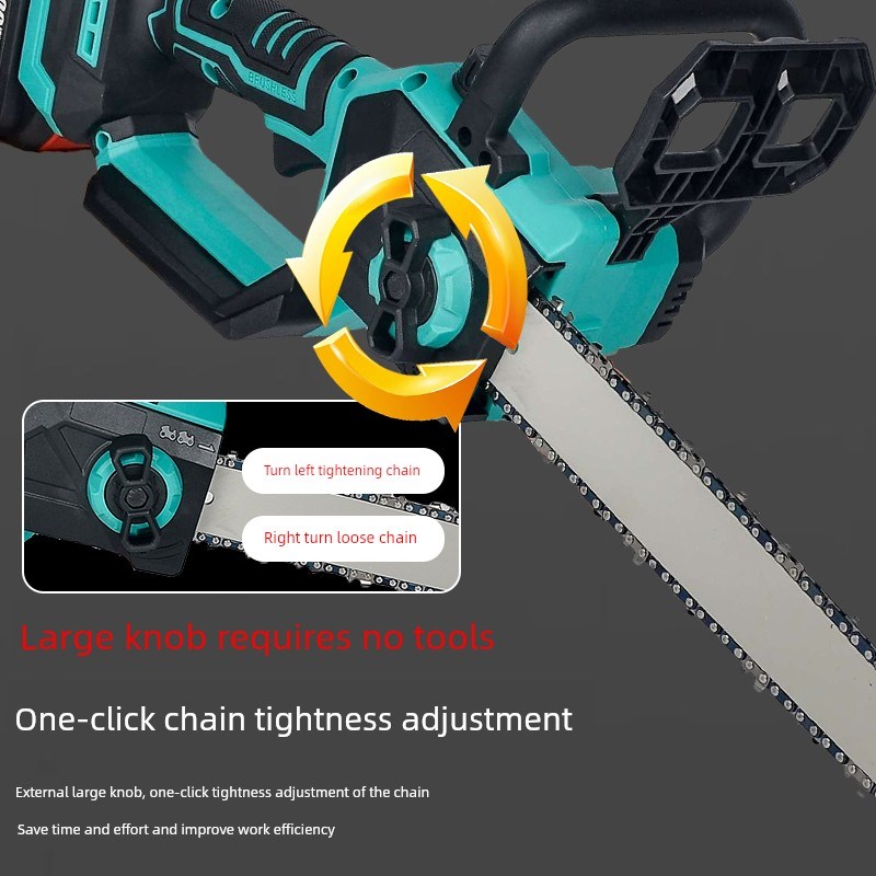 锂电池高速电动链锯12英寸家用树木切D割户外树木砍伐高功率锂电