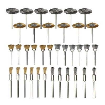 36 Pcs Copper Wire Polishing Wheel Brush DrRum Full Set &