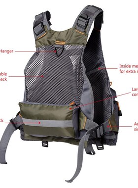 Bassdash Breathable Fishing Vzest Outdoor Sports Fly Swimmin