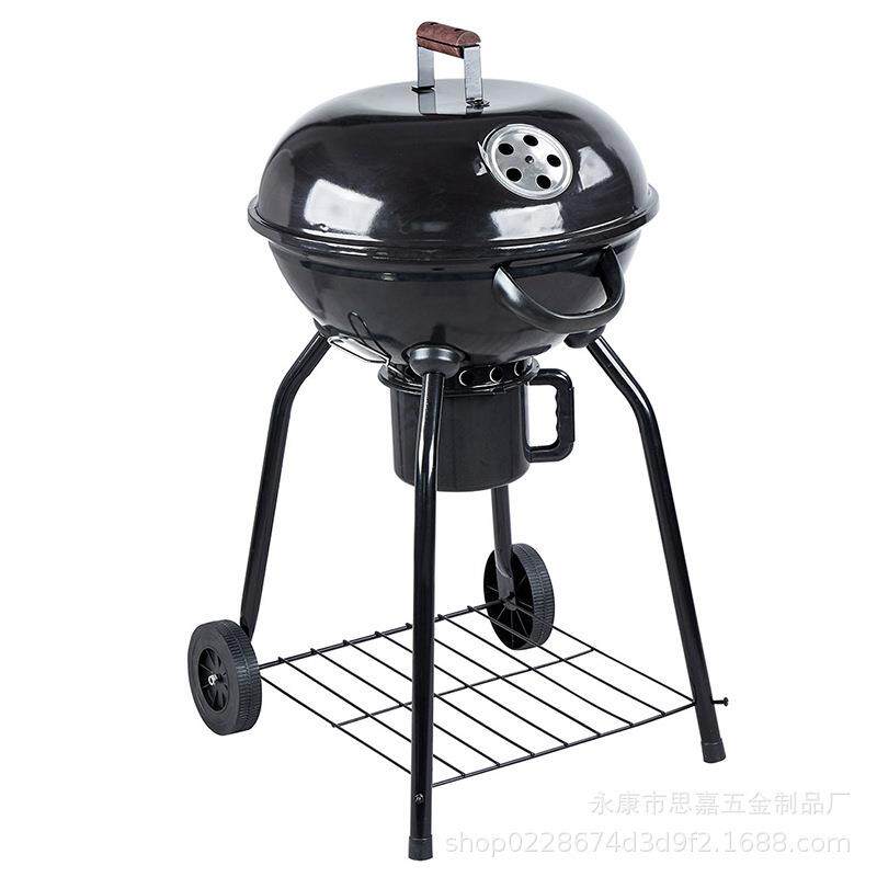 20寸美式大苹果炉庭院烧烤炉 家用木炭经典美式焖烤炉别墅烧烤架