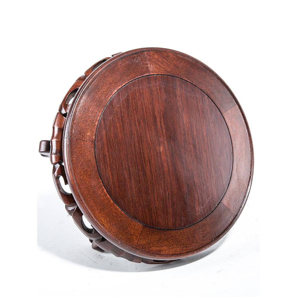 榆树底形实木瓶工艺品座装饰花MSZ品奇石鱼缸花盆景圆支架分底