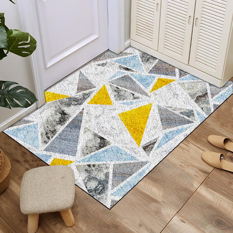 塑料V丝圈地垫北欧ins网红入户门进门垫P家用TZH门口土防蹭滑垫定