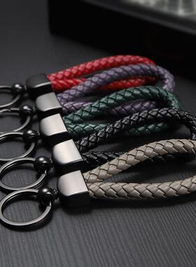 汽绳车匙16529扣士高档车钥匙圈女钥钥匙炼男编织挂情侣钥匙圈挂