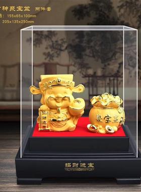绒沙金RGG财神爷办摆件招活财工艺品镀金佛像公室4S店公礼司动开