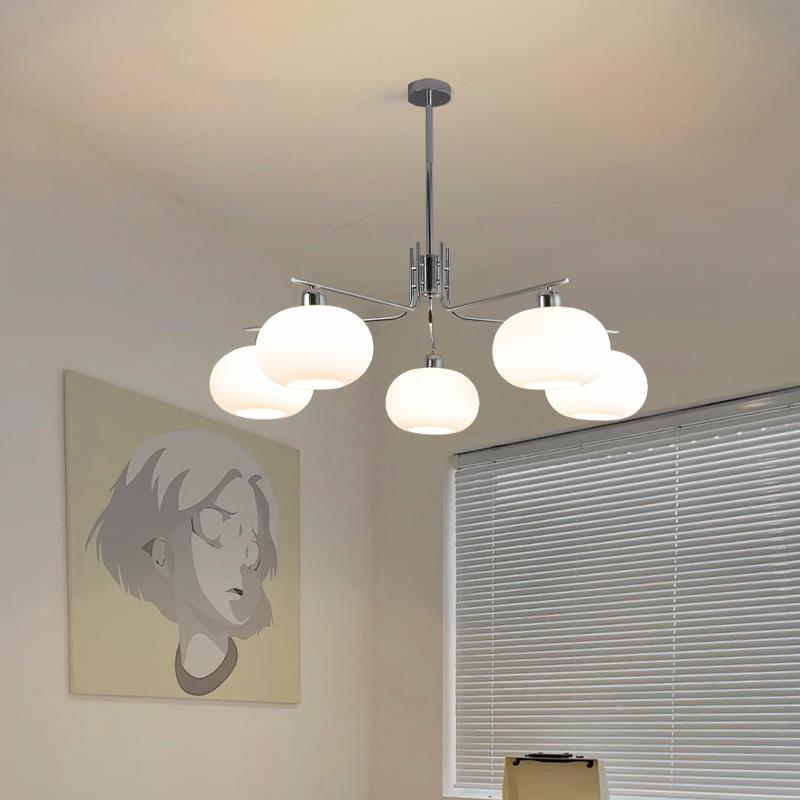 厅简灯现代客约大气柿子吊灯北欧中轻奢复古古家用卧室NKA餐厅主