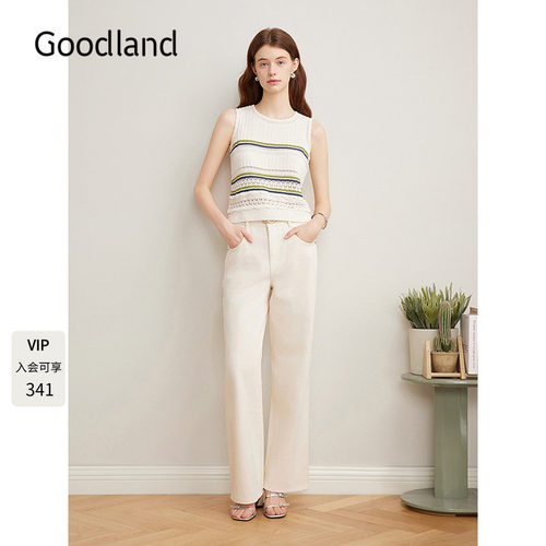 Goodland美地法式镂空针织背心女外穿夏季LC35206170
