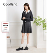 连衣裙女2025秋新款 Goodland美地两件套针织开衫 无袖 LC35306377