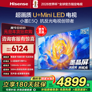 LED墨晶屏300Hz高刷4K电视 Mini 海信电视小墨E5Q 75英寸超画质U