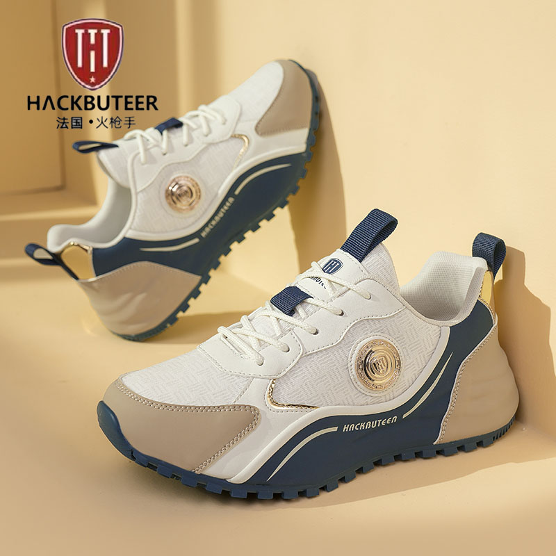 火枪手男鞋秋季网面增高运动鞋