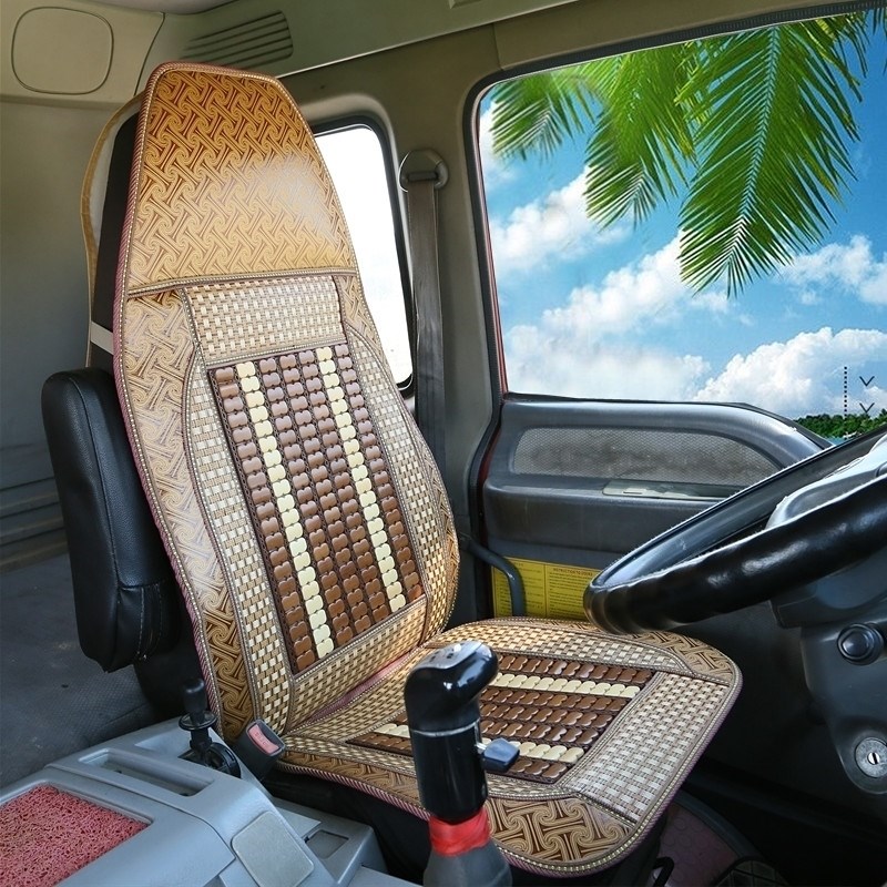 汽车坐垫夏季木珠凉垫车座套适用乘龙h5h7m5m3t5l3霸龙货车通风透