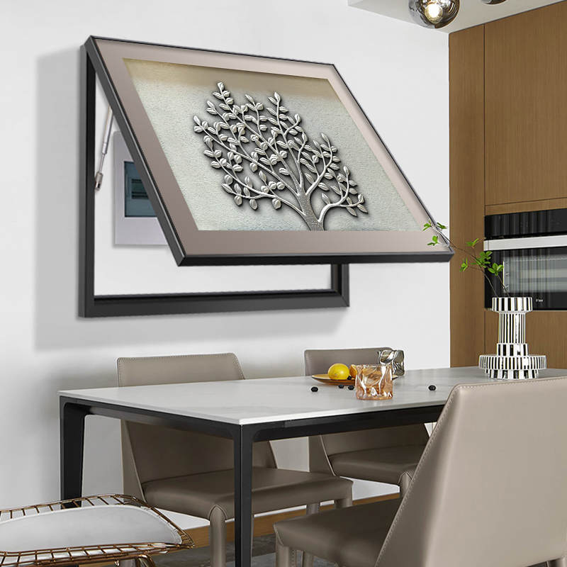 2022新款发财树电表箱装w饰画免打孔空开挂画高级感遮挡盒现代简