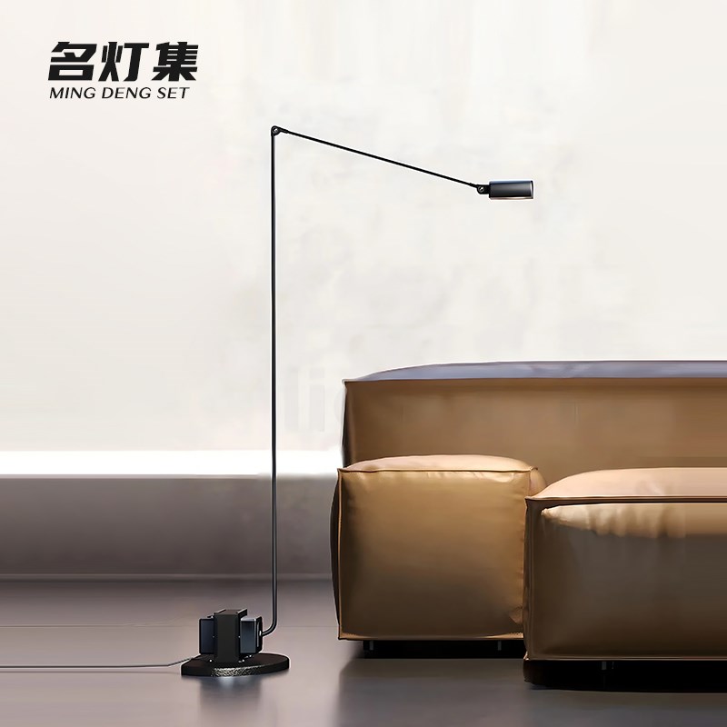 意大利Lumina Daphine马A达摇臂落地灯中古工业风沙发旁书房氛围