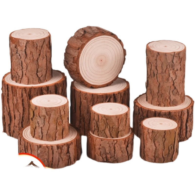 木桩墩子实木树桩树墩商场饭厅木桩园林婚礼道具底座道具原木木段