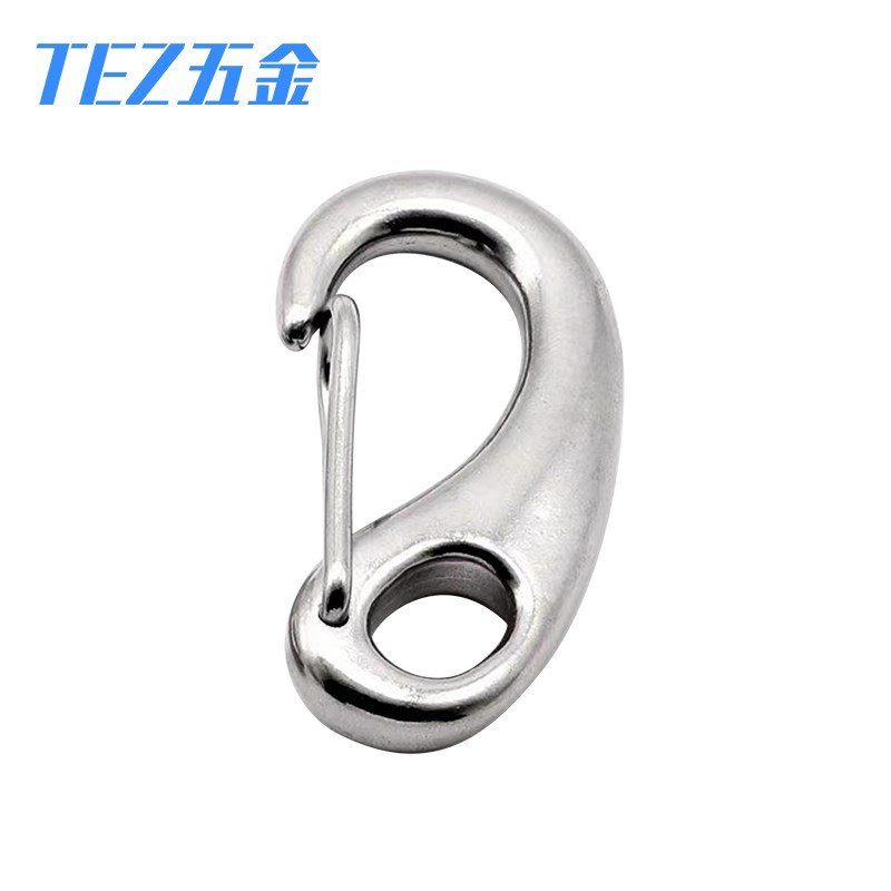 304不锈钢蛋形弹簧扣龙虾钩蛋型卸扣潜水扣快挂蛋钩M30M50M7Z0M10