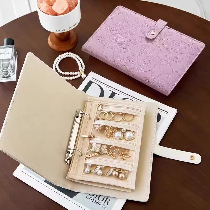 首饰收纳包2025新款便携项炼黄金书册手饰盒外出旅行防氧化收纳袋