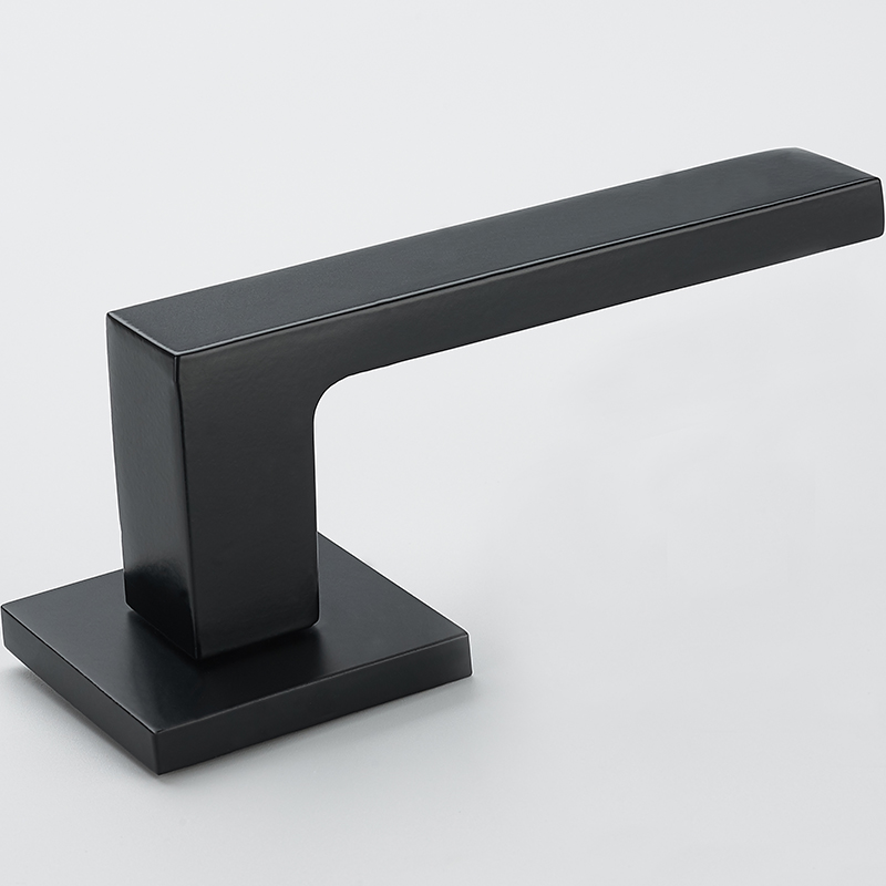 家用门锁通用型分体锁具s静音室内门锁卧室门门把手黑色房门锁五