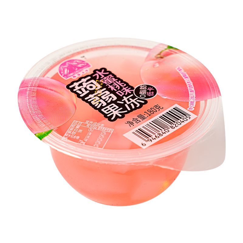 蒟蒻果冻水蜜桃风味大杯怀旧零食一整箱