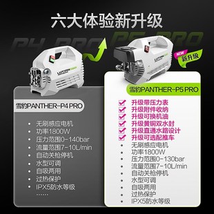 绿田洗车机家用感应清o洗机雪豹P5 PRO刷车神器高压水枪抢水泵工