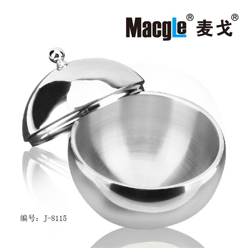 不锈钢球形双层带盖保温冰粒桶/酒吧KN彩色透明球形红酒冰桶