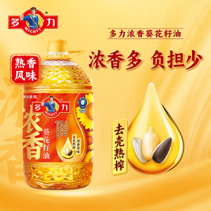 多力浓香葵花籽油5L去壳熟榨家用一级食用油大桶员工福利植物油