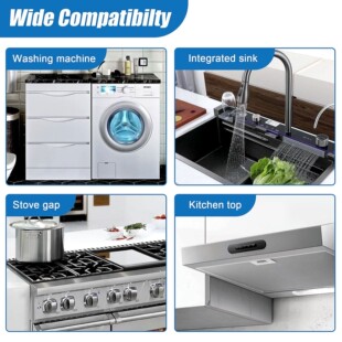 gap stove covers 可调节伸缩 2对不锈钢灶台填缝板