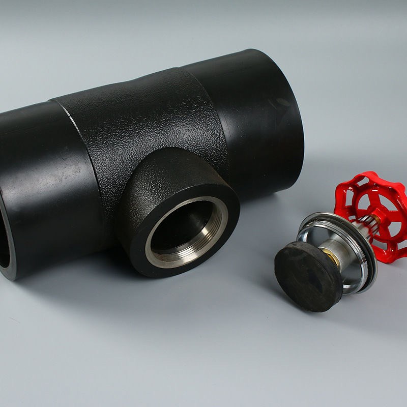 PE升降式截止阀对接式截止阀内升降75 90 110PE水管管材管件配件