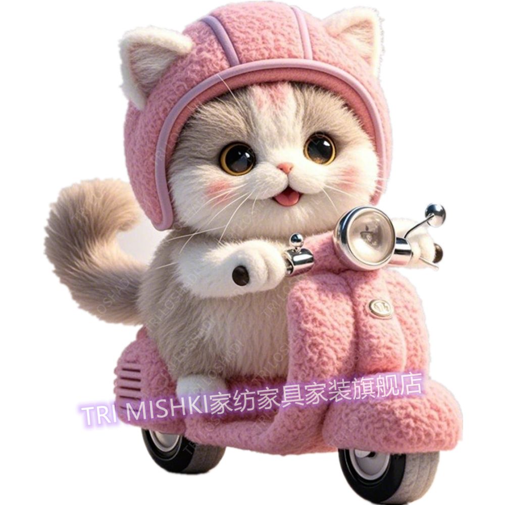 超萌可爱小猫贴纸爆款宿舍卧室墙上贴画防水贴车自粘卡通动物贴花