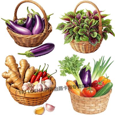 蔬菜篮子防水防油污自粘墙贴