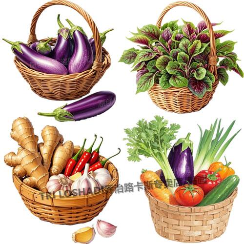 蔬菜篮子防水防油污自粘墙贴
