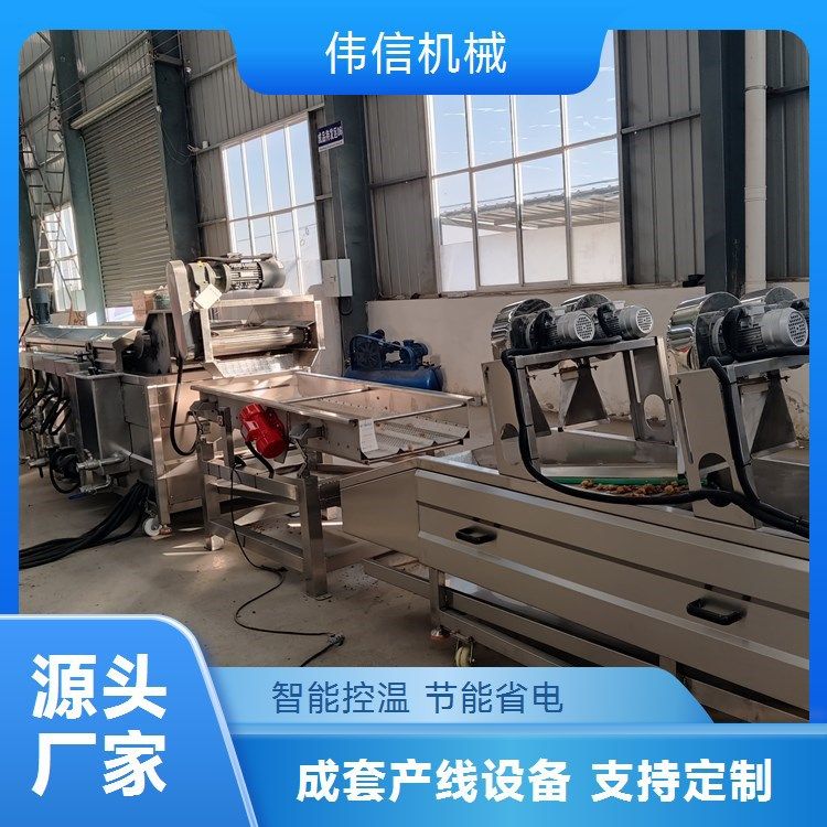 薄脆鸡蛋全自动油炸流水线 成型裹粉冷却快餐配料加工设备