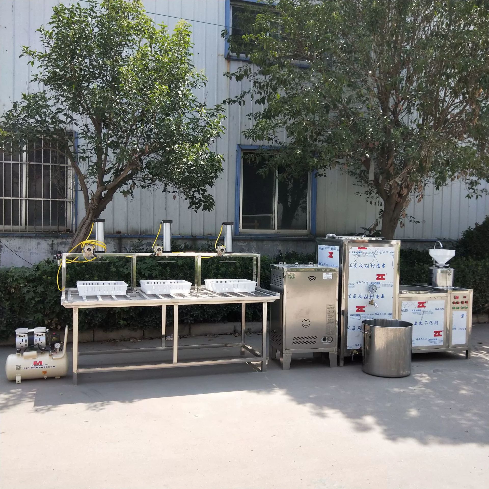 不锈钢气动压榨豆腐机操作简单的豆腐加工设备做豆腐的设备豆浆机